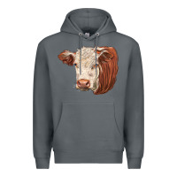 Rock hereford cow face Premium Hoodie - LillyAllenDesigns