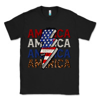 Black America with lightning bold Classic Tee - CowGirlArtShop