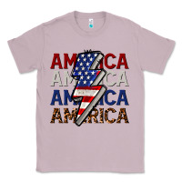 Lilac America with lightning bold Classic Tee - CowGirlArtShop