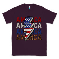 Plum America with lightning bold Classic Tee - CowGirlArtShop
