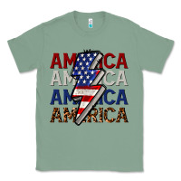 Sage America with lightning bold Classic Tee - CowGirlArtShop