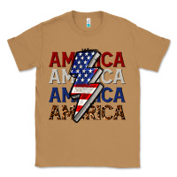 Toasted Coconut America with lightning bold Classic Tee - CowGirlArtShop