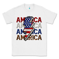 White America with lightning bold Classic Tee - CowGirlArtShop
