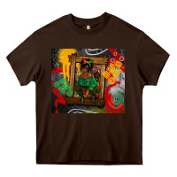 Chocolate Brown juneteenth black woman fashion girl Heavy Core Tee - CowGirlArtShop