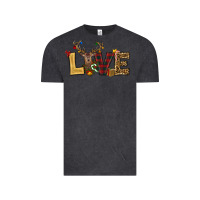 Vintage Black christmas reindeer love Vintage Tee - RanaPortraitStore