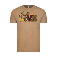 Vintage Coffee christmas reindeer love Vintage Tee - RanaPortraitStore