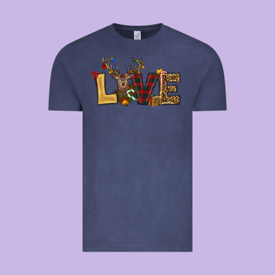 Christmas Reindeer Love Vintage Tee Designed By Ranaportraitstore