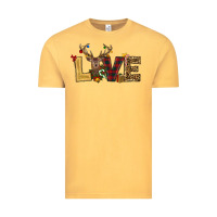 Vintage Mustard christmas reindeer love Vintage Tee - RanaPortraitStore
