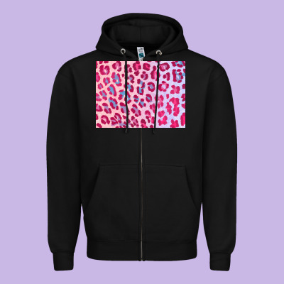 Leopard Background Pink Shimmer 3200x2400 Zipper Hoodie Designed By Adodesignshop