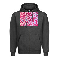 Charcoal Heather leopard background pink shimmer 3200x2400 Zipper Hoodie - AdoDesignShop