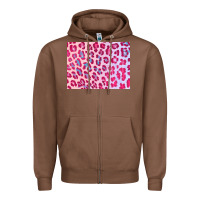 Chestnut leopard background pink shimmer 3200x2400 Zipper Hoodie - AdoDesignShop