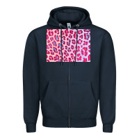 Navy leopard background pink shimmer 3200x2400 Zipper Hoodie - AdoDesignShop