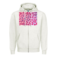 Oatmeal Heather leopard background pink shimmer 3200x2400 Zipper Hoodie - AdoDesignShop