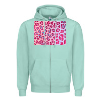 Seafoam leopard background pink shimmer 3200x2400 Zipper Hoodie - AdoDesignShop