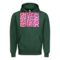 Sports Green leopard background pink shimmer 3200x2400 Zipper Hoodie - AdoDesignShop