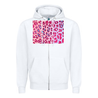 White leopard background pink shimmer 3200x2400 Zipper Hoodie - AdoDesignShop