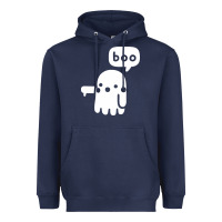 Navy ghost of disapproval Heavyweight Hoodie - artisFamous