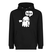 Black ghost of disapproval Heavyweight Hoodie - artisFamous