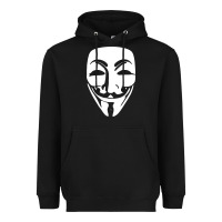 Black anonymous misteryous Heavyweight Hoodie - artisFamous