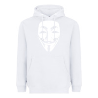 White anonymous misteryous Heavyweight Hoodie - artisFamous