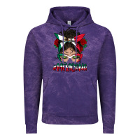 Cloud Purple mexicana messy bun mama Vintage Hoodie - BundleAndBundleShop