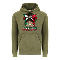 Vintage Olive mexicana messy bun mama Vintage Hoodie - BundleAndBundleShop