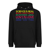 Black Anti Trump Science is Real Black Lives Matter T shirt Heavyweight Hoodie - artisFamous