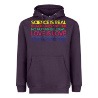 Plum Anti Trump Science is Real Black Lives Matter T shirt Heavyweight Hoodie - artisFamous