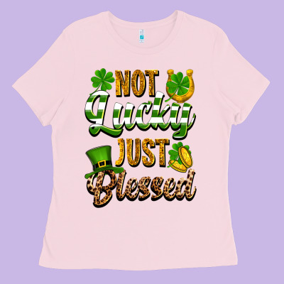 St. Patrick's Not Lucky Just Blessed Ladies Tee Designed By Oliviacreatesart
