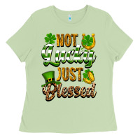 Matcha St. Patrick's Not lucky just blessed Ladies Tee - OliviaCreatesArt