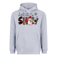 Heather Grey let it snow snowman Heavyweight Hoodie - JahusDesignShop