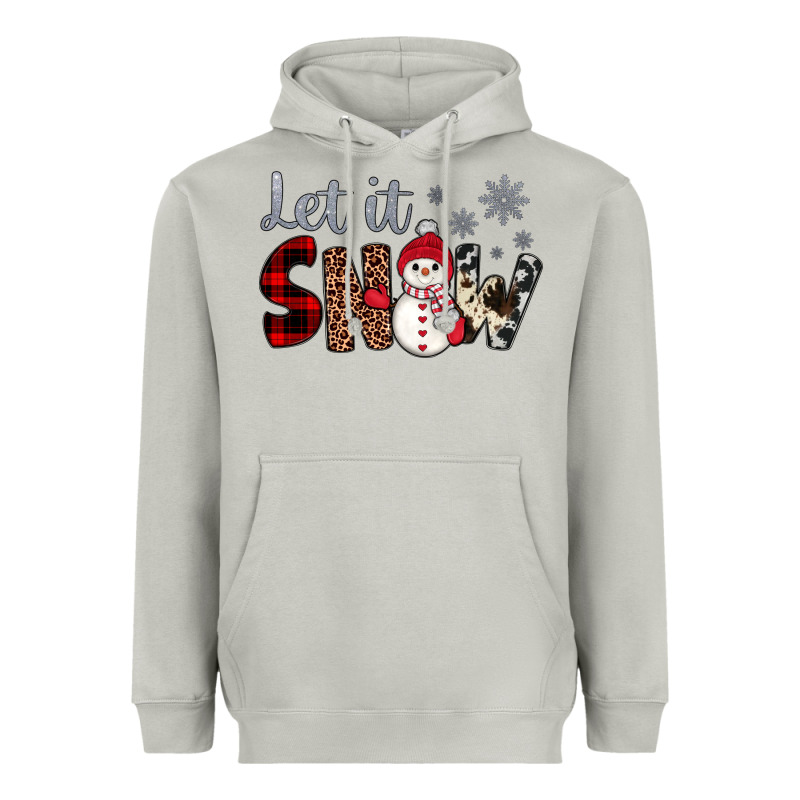 Let It Snow Snowman Heavyweight Hoodie by JahusDesignShop | Teevron