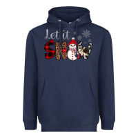 Navy let it snow snowman Heavyweight Hoodie - JahusDesignShop