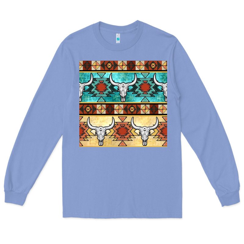 Native American Aztec Seamless Pattern 3 Long Sleeve Tee by BundleAndBundleShop | Teevron