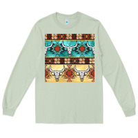 Matcha native american aztec seamless pattern 3 Long Sleeve Tee - BundleAndBundleShop