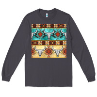 Smoke native american aztec seamless pattern 3 Long Sleeve Tee - BundleAndBundleShop