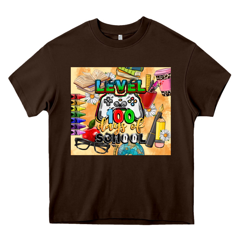 Level 100 Days Of School Heavy Core Tee by CowGirlArtShop | Teevron
