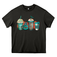 Asphalt turquoise junkie coffee cups Heavy Core Tee - Jasminsmagicworld