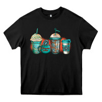 Black turquoise junkie coffee cups Heavy Core Tee - Jasminsmagicworld