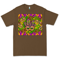 Cacao Mardi Gras masks and coins tumbler Premium Tee - HowdyJamesFarm