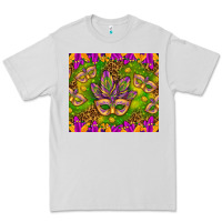 Dove Grey Mardi Gras masks and coins tumbler Premium Tee - HowdyJamesFarm