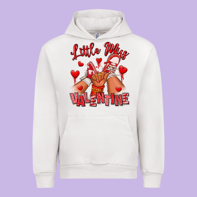 Little Miss Valentine Afro Kid Sneakers Urban Hoodie Designed By Ranaportraitstore