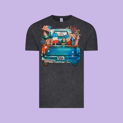Customize Usa Truck Vintage Tee Designed By Fadigitalartstudio