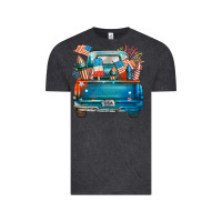 Vintage Black Customize USA truck Vintage Tee - FaDigitalArtStudio