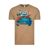Vintage Coffee Customize USA truck Vintage Tee - FaDigitalArtStudio