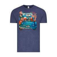 Vintage Denim Customize USA truck Vintage Tee - FaDigitalArtStudio