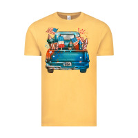 Vintage Mustard Customize USA truck Vintage Tee - FaDigitalArtStudio