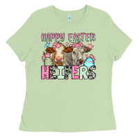 Matcha Happy Easter Heifers Ladies Tee - OliviaCreatesArt