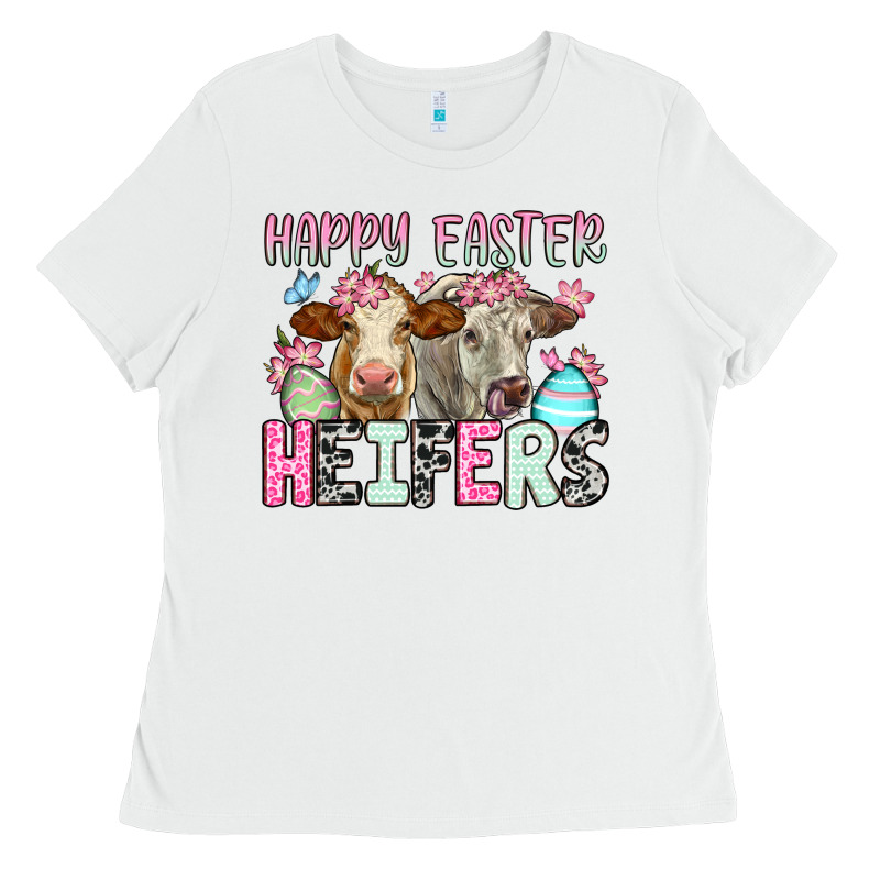 Happy Easter Heifers Ladies Tee by OliviaCreatesArt | Teevron