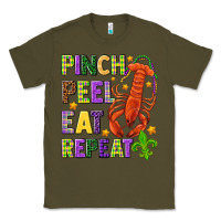 Army Green Pinch peel eat repeat crawfish Classic Tee - HowdyJamesFarm